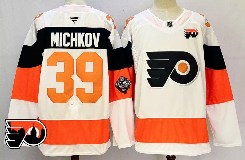 Men Philadelphia Flyers #39 Michkov White Fanatics 2025 NHL Jersey style 4->philadelphia flyers->NHL Jersey